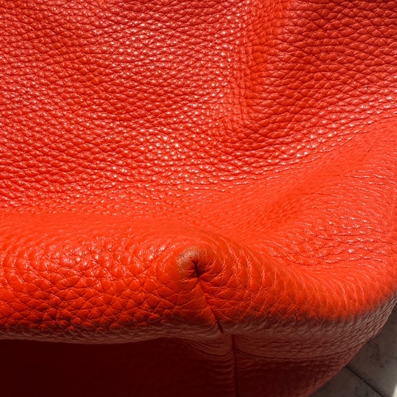 Henri Bendel Burnt Orange Red Leather Tote Bag - Picture 10 of 16